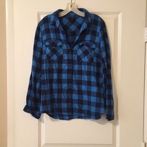Jcrew Blue Flannel Shirt